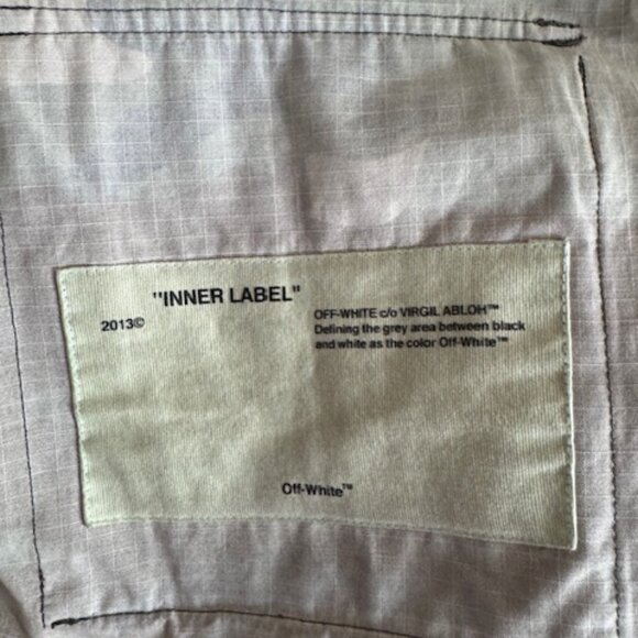 Off White Camouflage Military-Style Field Jacket - Picture 3 of 5